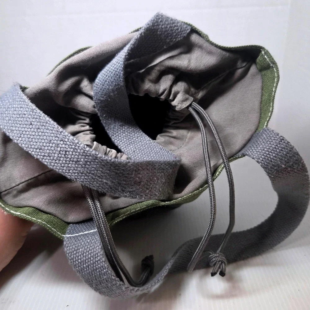 LocknLock Canvas Ammo Storage Lunch Bag Small Green Excellent Drawstring Tote
